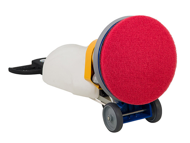 Rocky Floor Polishing Machine - Metal And Plastic Body, 55x118x43 Cm, White And Yellow, 1.5 Hp Motor, 155 Rpm Speed, 430 Mm Working Width, 18 L Tank | Multipurpose Rotary Cleaner With Versatile Accessories