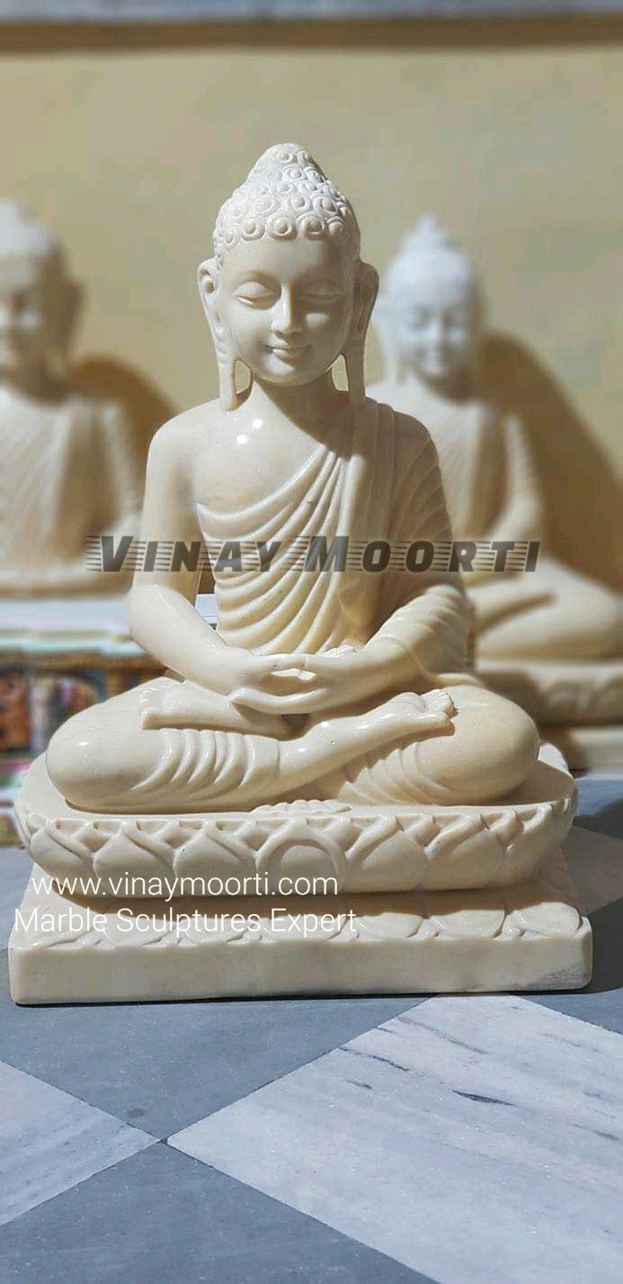 White Stone Buddha Statue