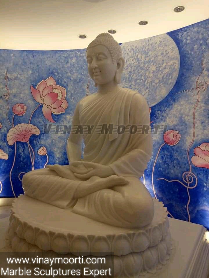 White Stone Buddha Statue