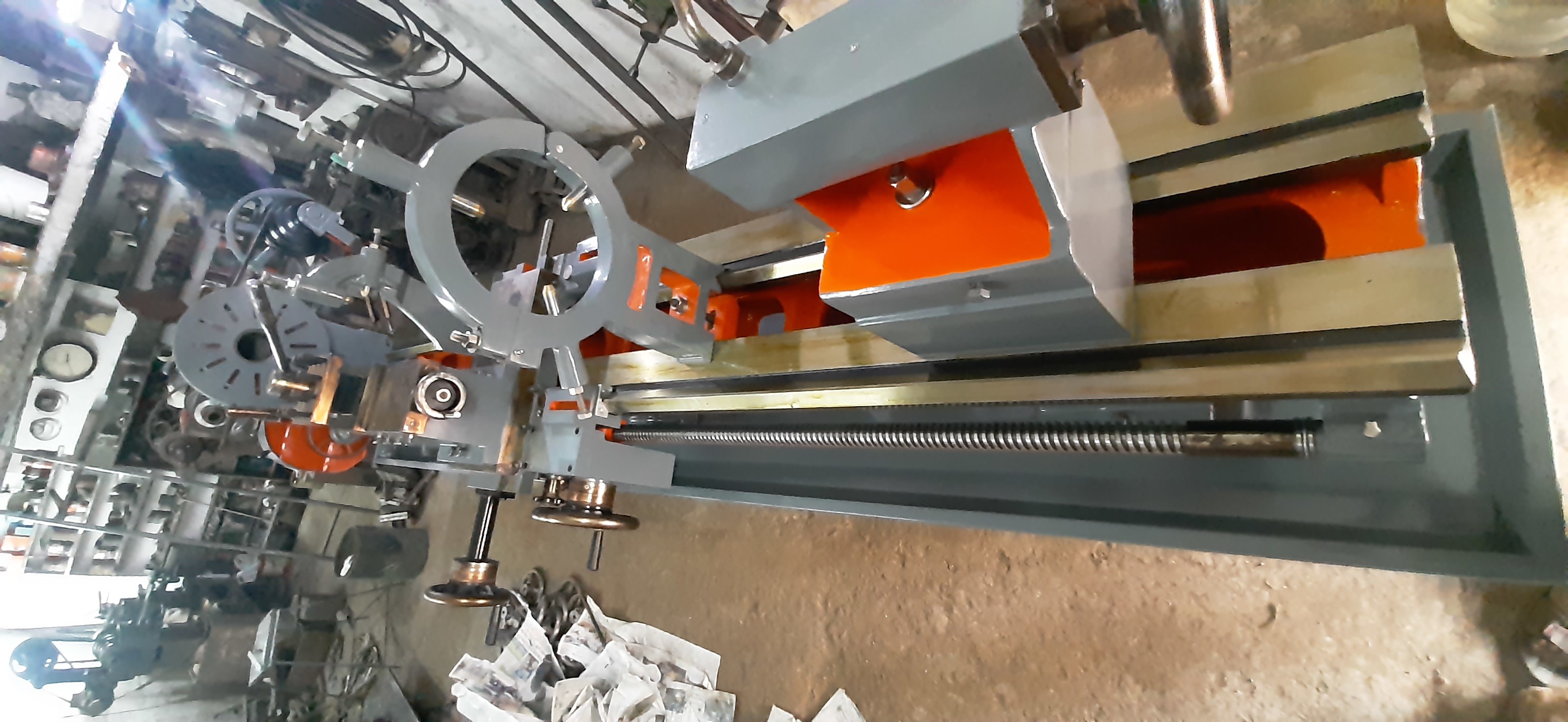 Extra Heavy Duty Lathe Machine - C.a Casting, 12 Feet Length, 15 Inch Center Height | High Performance, Low Noise, Semi Automatic Control System