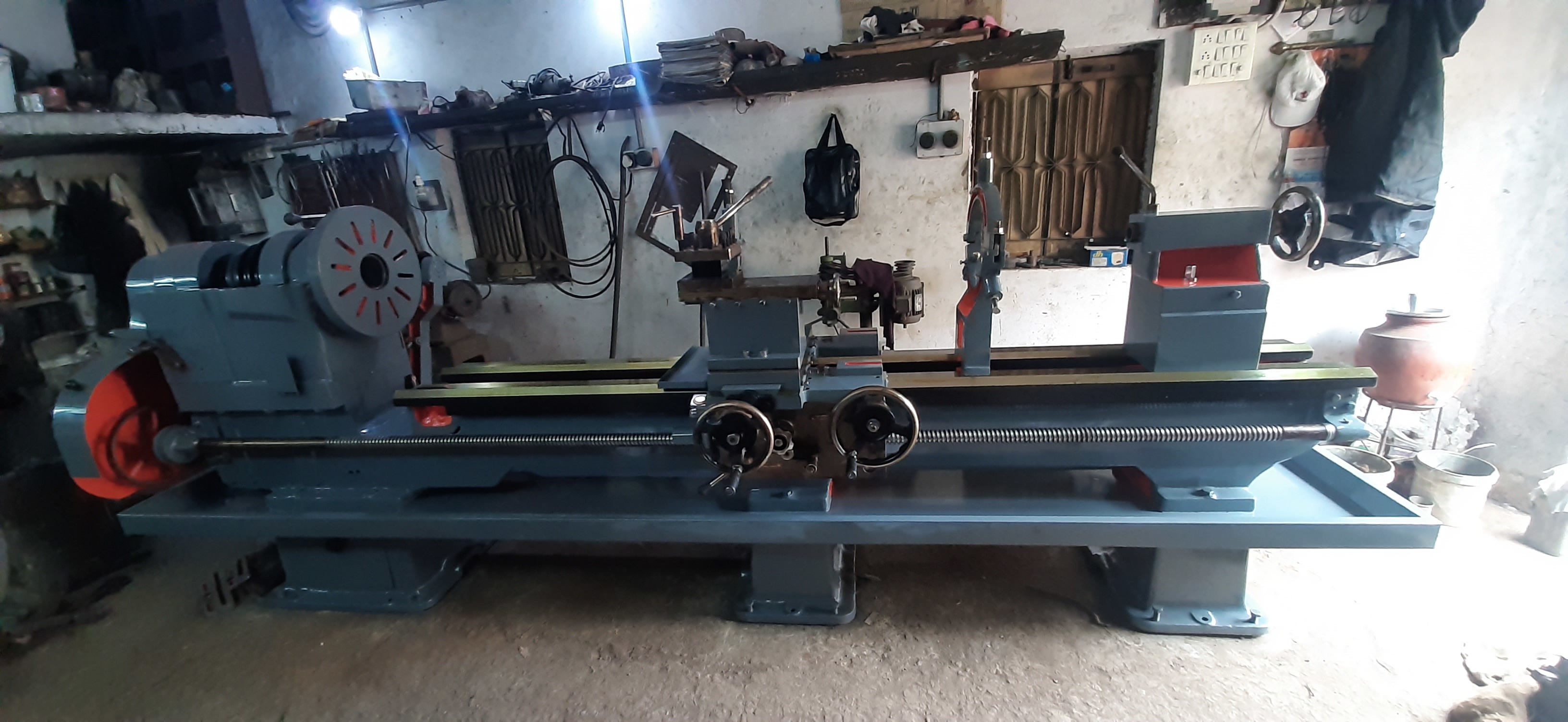 Extra Heavy Duty Lathe Machine - C.a Casting, 12 Feet Length, 15 Inch Center Height | High Performance, Low Noise, Semi Automatic Control System