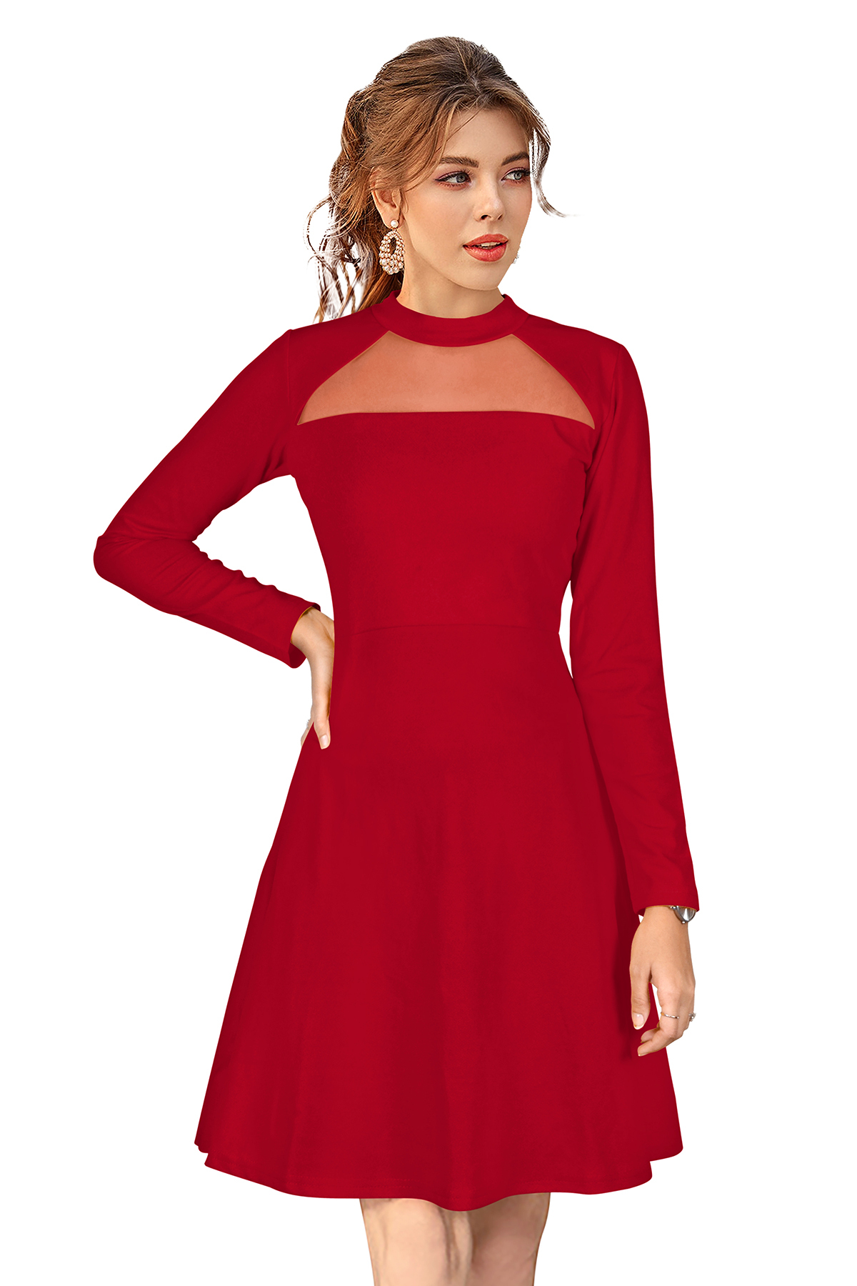 Ladies Black Western Dress - Knitted Fabric, Full Sleeves, Sizes S To Xl, Length 34-35 Inches, Available In 5 Colors | Age Group 15 To 45, Washable, Printed Logo Pattern