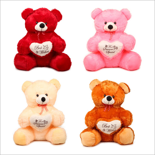 Soft Teddy Bear With Heart - Poly Fiber Stuffing, Available In Different Sizes & Colors | Ideal For Decoration, Household, And Gifting