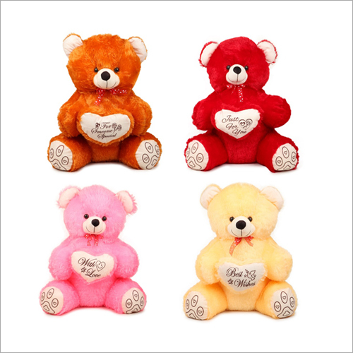 Soft Teddy Bear With Heart - Poly Fiber Stuffing, Available In Different Sizes & Colors | Ideal For Decoration, Household, And Gifting