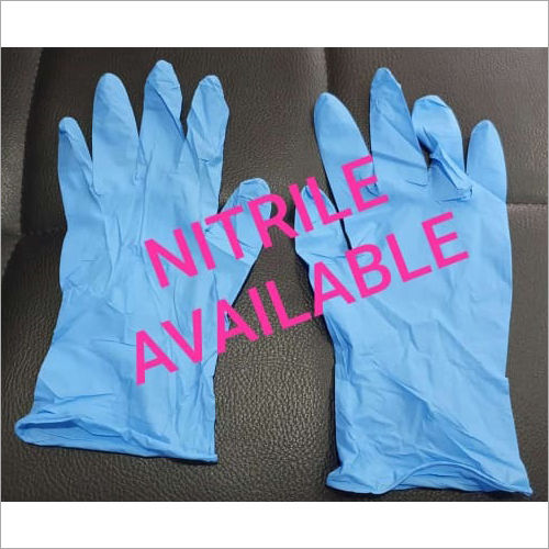 Blue Nitrile Safety Gloves