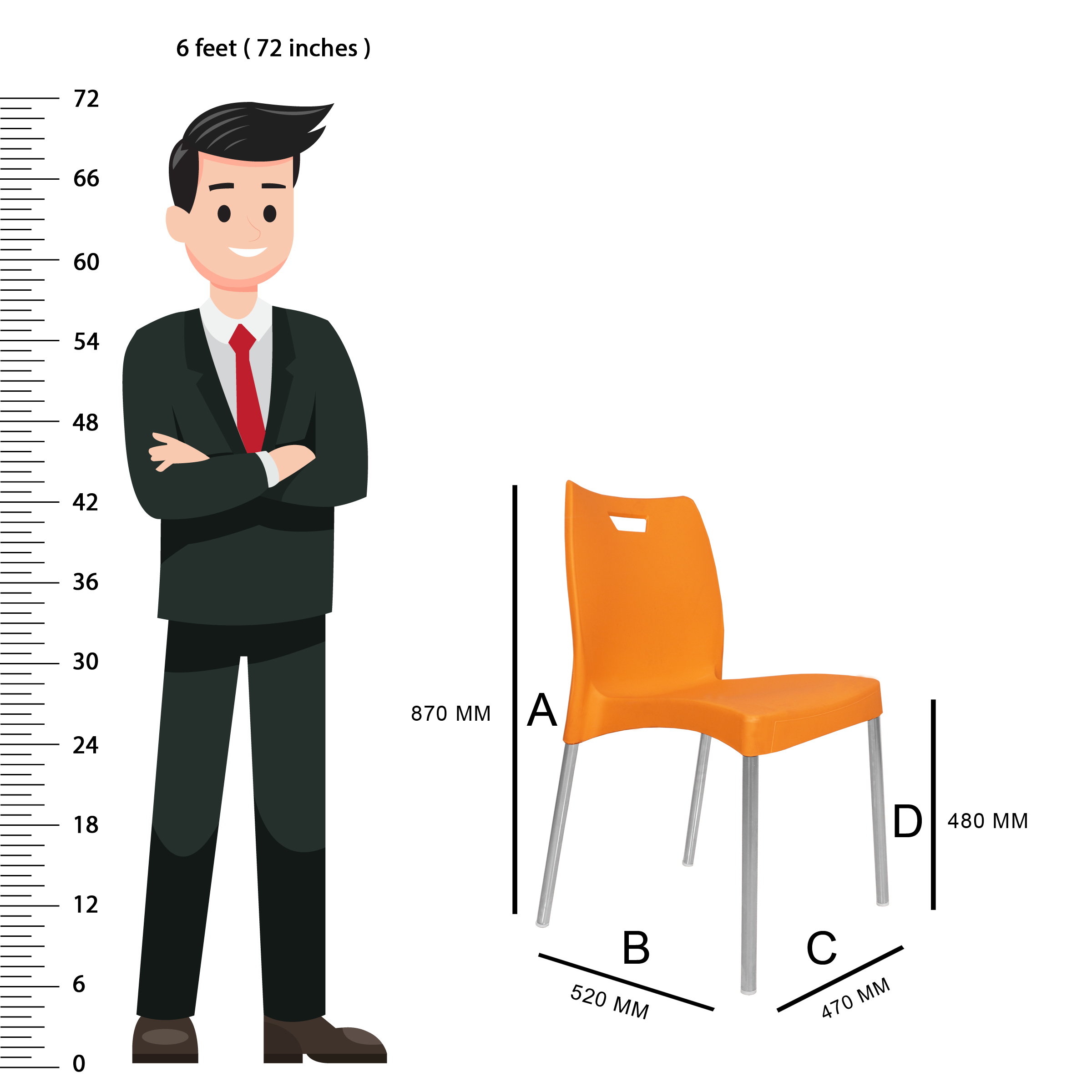 Eco-friendly Plastic Cafe Chair