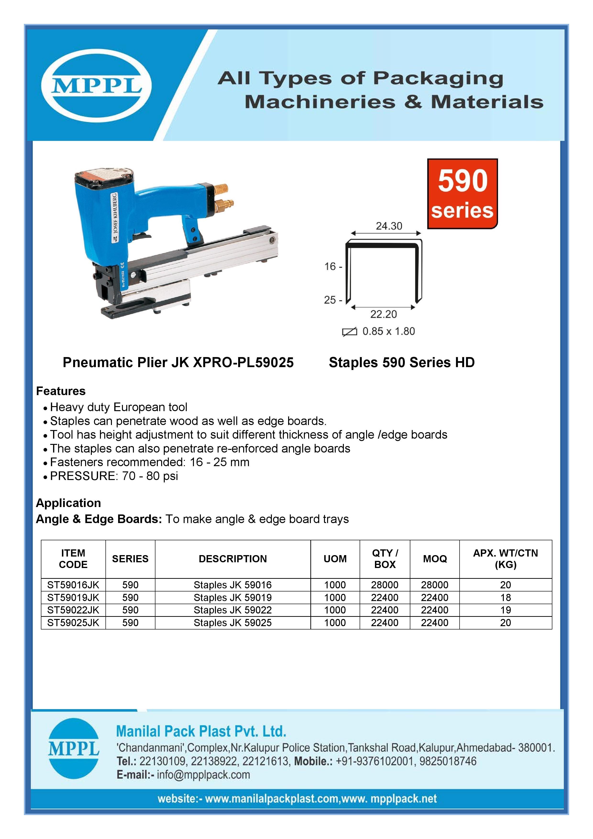 Pneumatic Plier Jk Xpro-pl59025
