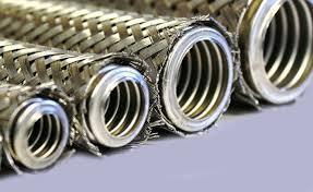 Ss Corrugated Hose - Stainless Steel, 1/2 To 6 Inch Diameter | Customized Length, 150 Psi Pressure Rating, -20 To 400 Degrees F Temperature Rating, Polished Finish, Flanges And Threaded End Connections