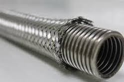 Ss Corrugated Hose - Stainless Steel, 1/2 To 6 Inch Diameter | Customized Length, 150 Psi Pressure Rating, -20 To 400 Degrees F Temperature Rating, Polished Finish, Flanges And Threaded End Connections