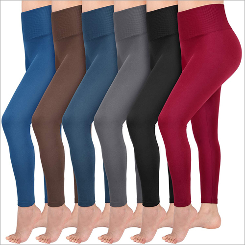 Ladies Plain Leggings - Superior Quality Cotton Blend, Available In Sizes S, M, L | Trendy Plain Pattern, All Season Washable