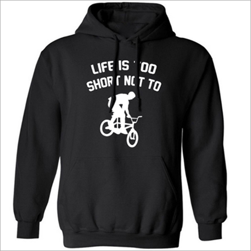 Mens Hooded Sweat Shirts - Cotton, L-XXL | Black, Long Sleeves, Printed Design, Quick Dry, No Fade, Washable, Perfect for Winter Comfort