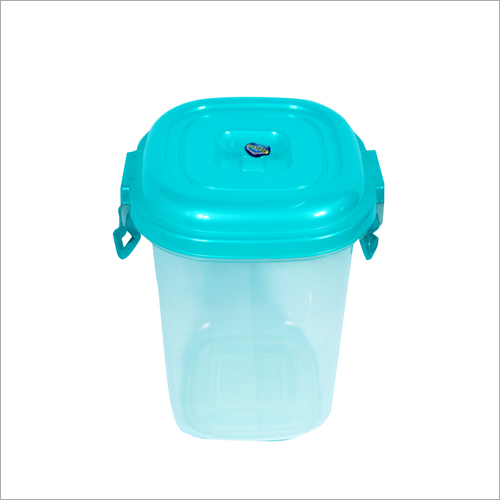 Square Plastic Container 12 Ltr - Transparent PP Material, Glossy Finish, Available in Green, Blue & Red Colors | Multi-Cavity for Kitchen Storage