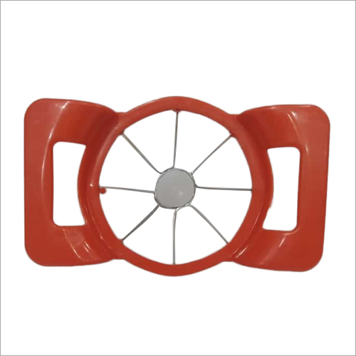 Apple Cutter - Plastic & Metal, Round Shape | Red Color, Manual Operation