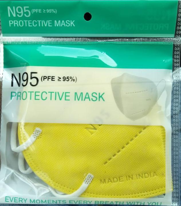 N95 Mask - Non Woven 18g, White/blue/black/pink/light Green/grey/yellow/brown | Enhanced Filtration, Comfortable Fit