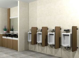 Rectangular Hpl Urinal Partition - Straight