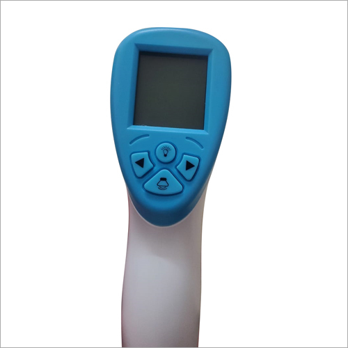 Digital Infrared Thermometer - Plastic Material, Lightweight Design, White & Sky Blue Colors | Ergonomic, Digital Display, Ideal For Healthcare Settings