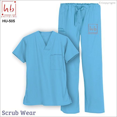 Nurse Uniform - Cotton/polycotton, All Sizes Available | V-neck Style, Attractive Colors, 2 Easy-clean Pockets