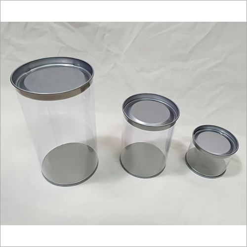 Pvc Pet Round Box With Tin Lid