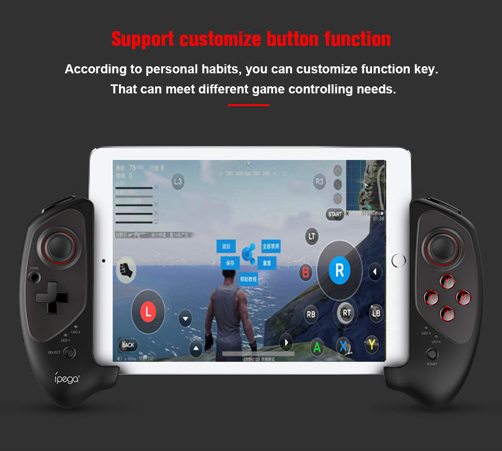 Gamepad Pg - Bluetooth 3.0 Wireless Game Controller Ergonomic Design Adjustable Retractable Handle For Android/ios/switch/win Users