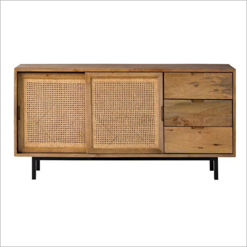 Cane 3 Drawer 2 Door Sideboard