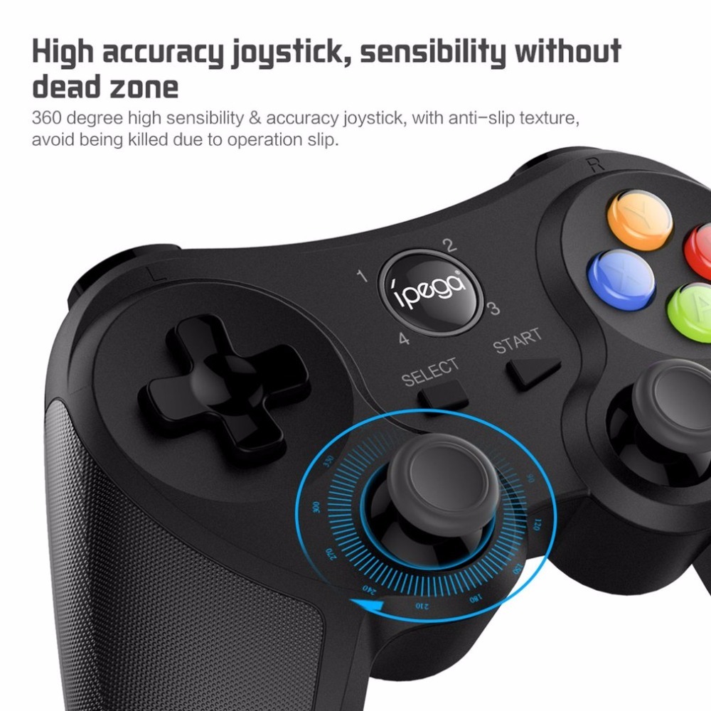 Wireless Bluetooth Multimedia Gamepad - 160x110x35mm, Black | 10-hour Battery Life, Telescopic Phone Stand, Compatible With Android/ios