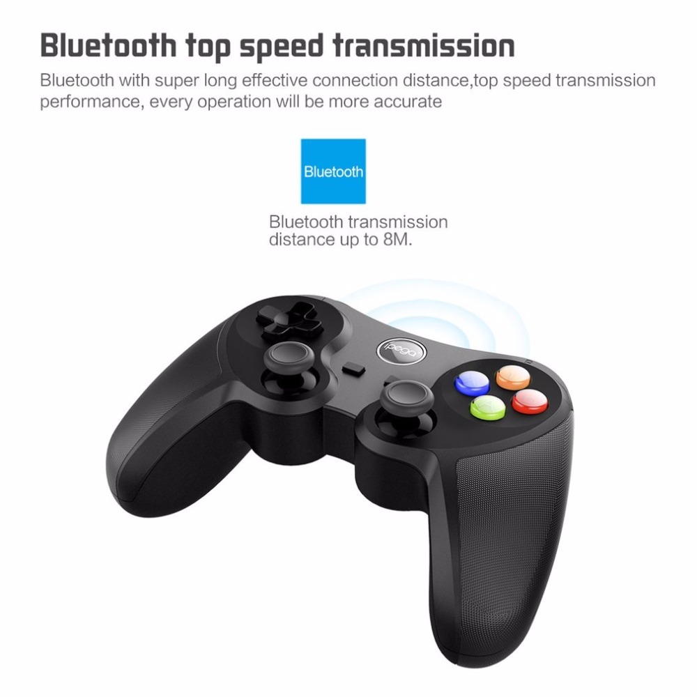 Wireless Bluetooth Multimedia Gamepad - 160x110x35mm, Black | 10-hour Battery Life, Telescopic Phone Stand, Compatible With Android/ios
