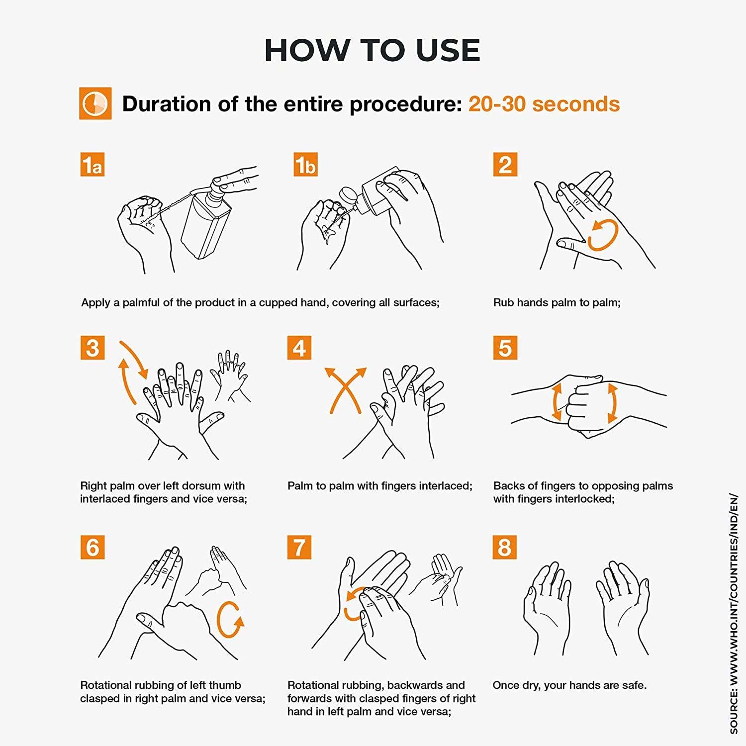 500 Ml Purem Isopropyl Alcohol Instant Hand Sanitizer - 500 Ml Volume, Blue Color, Shelf Life 24 Months | For All Ages, Moisturizing Formula