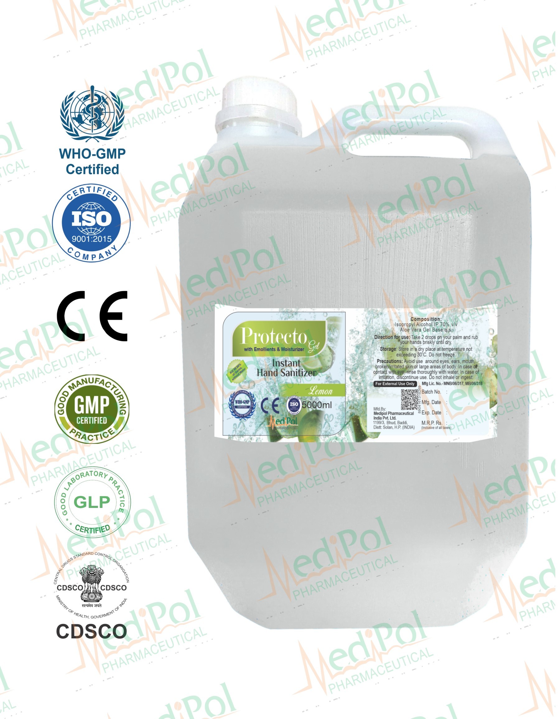 5000 Ml Protecto Gel Instant Hand Sanitizer Age Group: Children