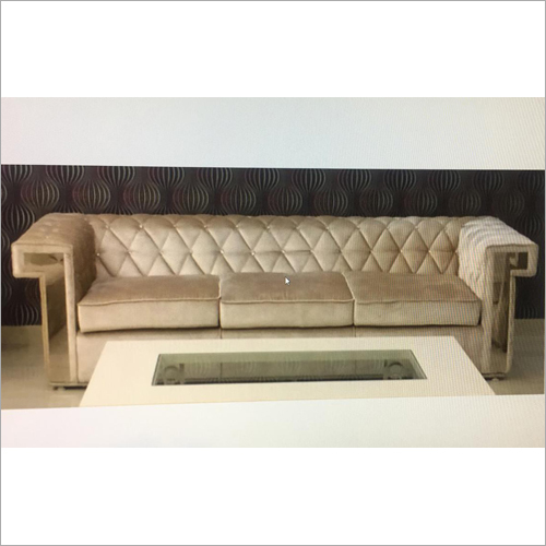 लकड़ी का थ्री सीटर सोफा सेट