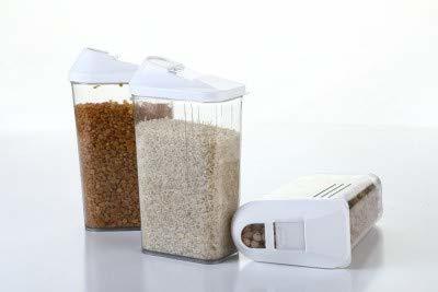 Clear 750 Ml Easy Flow Plastic Kitchen Storage Jars & Container Set, Transparent Set Of 12