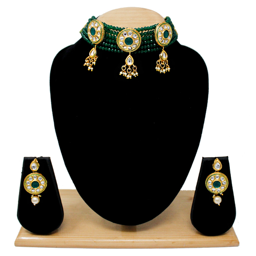 Attractive Simple Design Choker Set(Green) Gender: Women