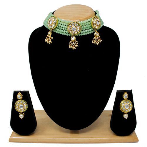 Latest Design Choker Necklace Set(Light Green) Gender: Women