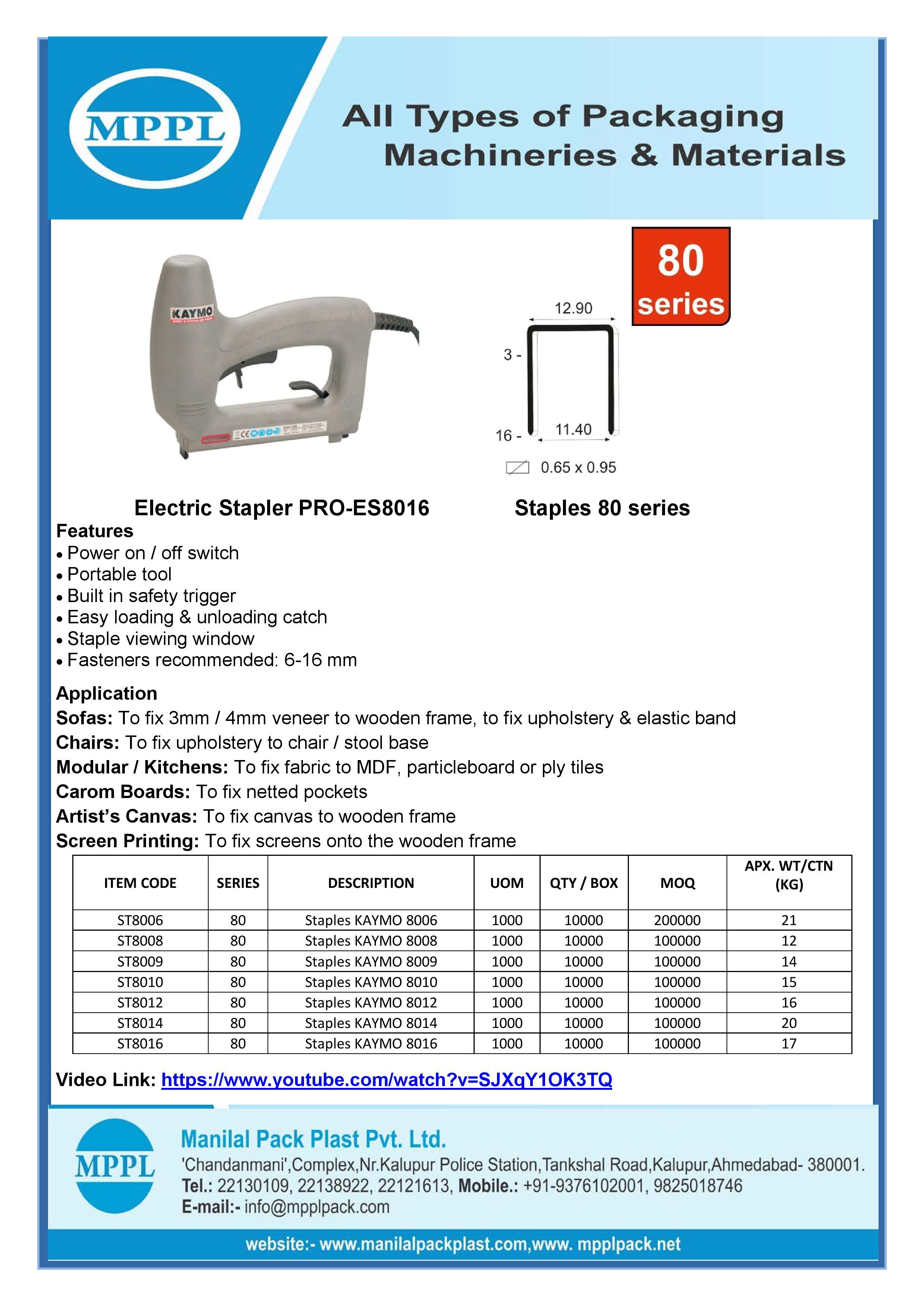 Electric Stapler Pro-es8016