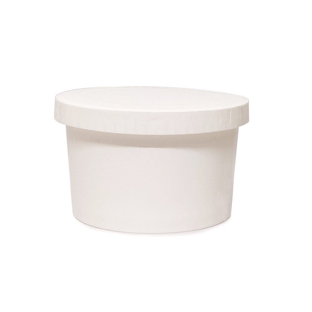 Primaxx Paper Container With Lid (White, 350 Ml) Application: Office & Hotel