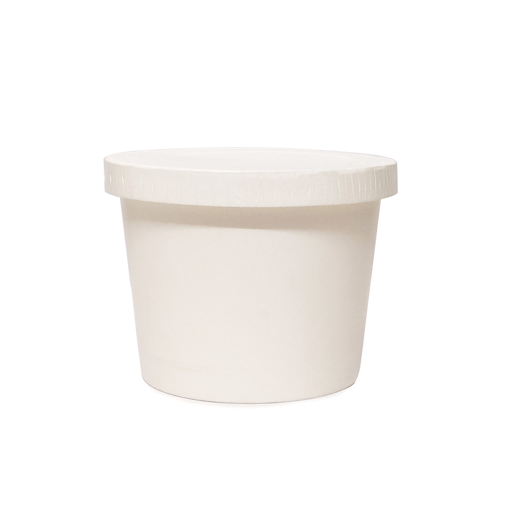 Primaxx Paper Container With Lid (White 500 Ml) Application: Office & Hotel