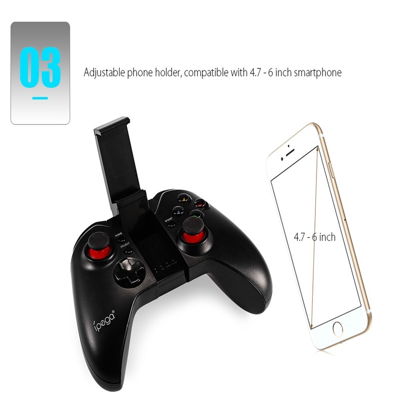 Black Wireless Gamepad Bluetooth Pg-9037