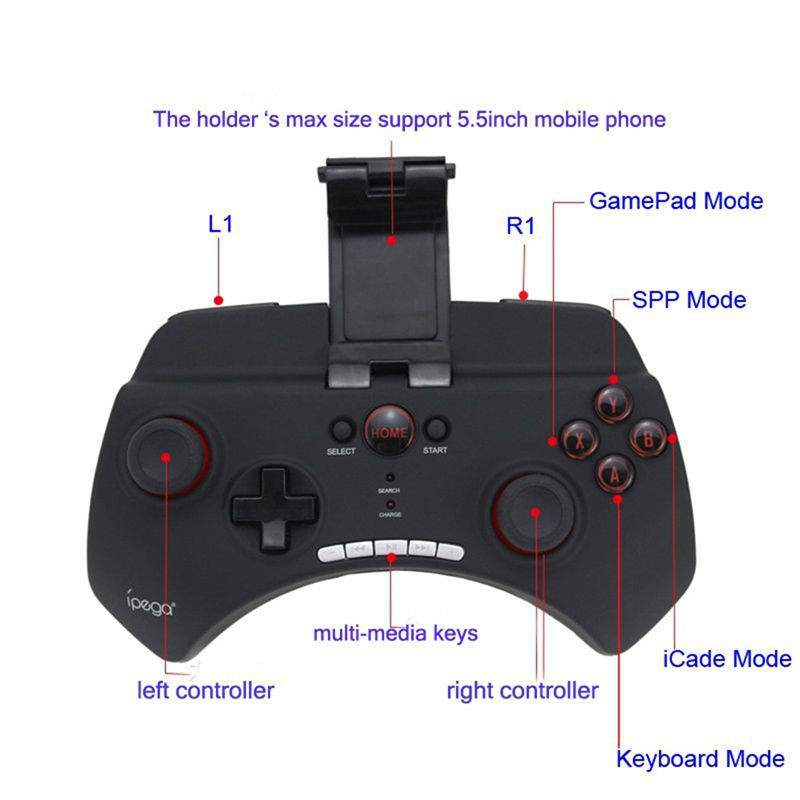 Black Android Gamepad Bluetooth Pg-9025
