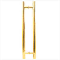 Gold Glass And Wooden Door Handles