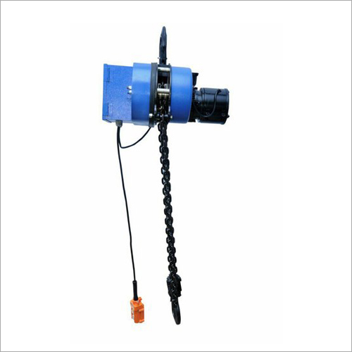 Industrial Electric Chain Hoist - Steel Material, 6 Meters Chain Length, 1 Ton Lifting Capacity | Blue Color, 100kg Weight, 220V Electric Power