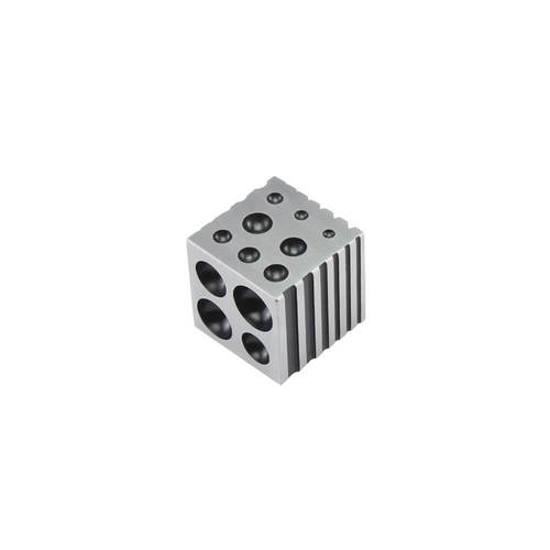 Silver And Black 2" Fancy Dapping Block