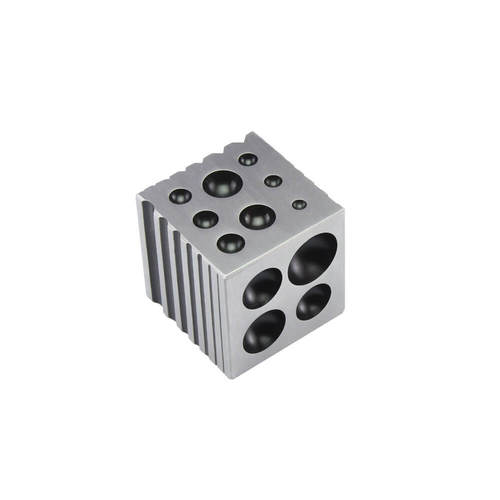 Silver And Black 2.5" Fancy Dapping Block