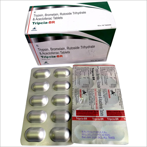 Trypsin Bromelain Rutoside Trihydrate And Aceclofenac Tablets