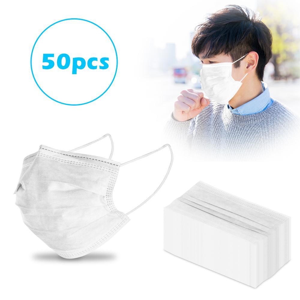 Disposable Flat Fold Type Face Mask With Elastic Ear Loop
