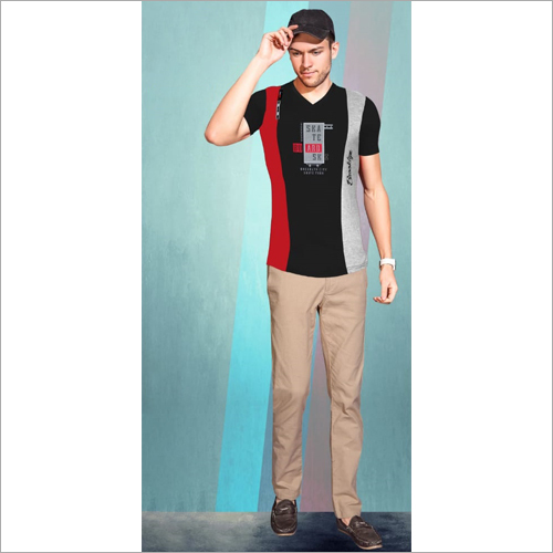 Mens V Neck Cotton T-shirt - Cotton, Sizes S To Xl | Short Sleeves, Colorfast, Sweat Absorbent, Skin-friendly