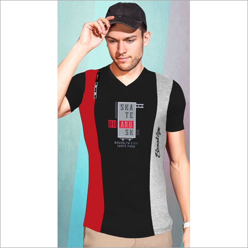 Mens V Neck Cotton T-shirt - Cotton, Sizes S To Xl | Short Sleeves, Colorfast, Sweat Absorbent, Skin-friendly