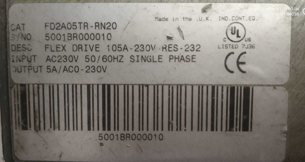 Baldor Flex Drive Fd2a05tr-rn20