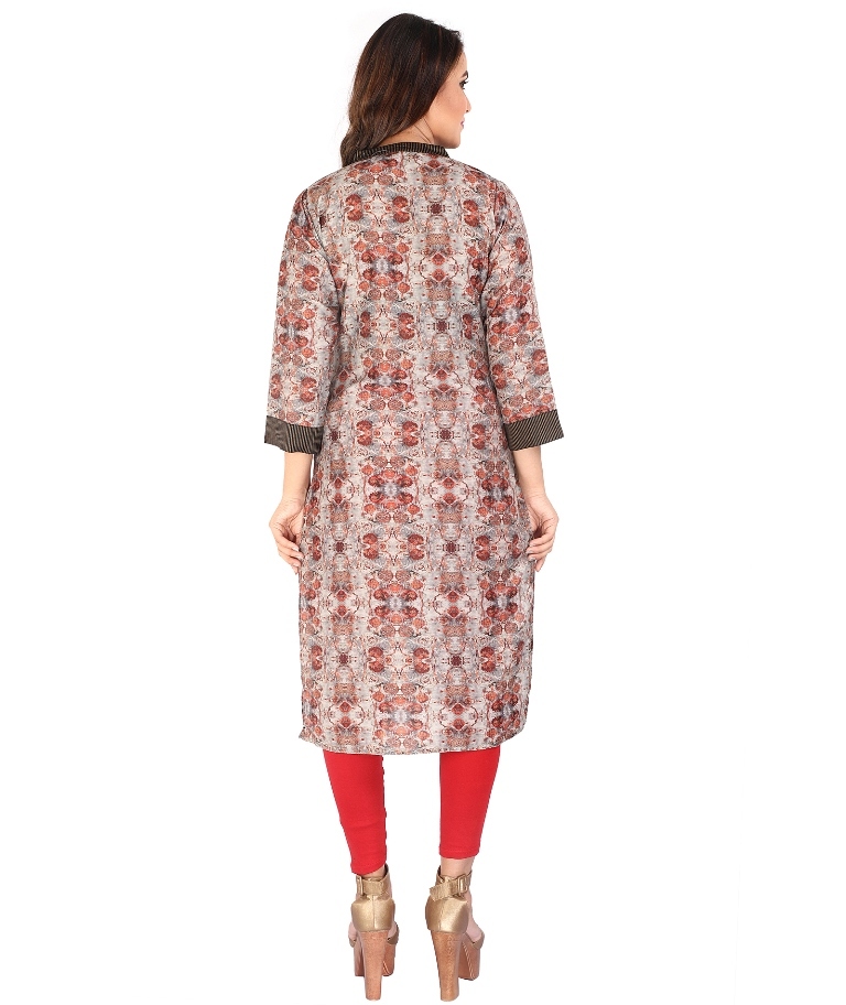 Rayon Kurti - 14 Kg Heavy Rayon, 46 Inches Length | Multi-color, Breathable, Plus Size, Handwork, Dry Clean, Casual & Formal Wear