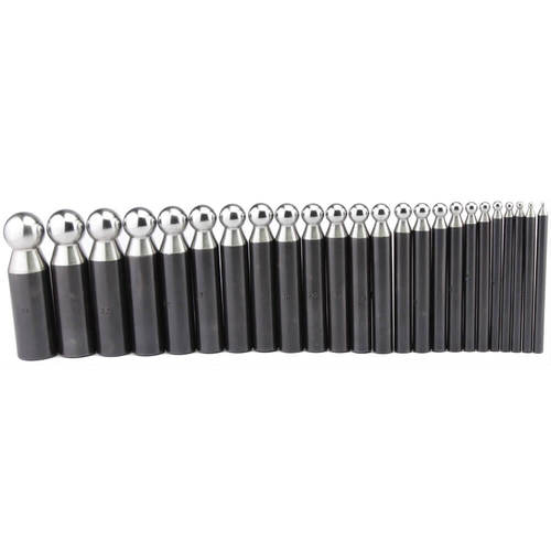 Silver 24 Dapping Punch Set