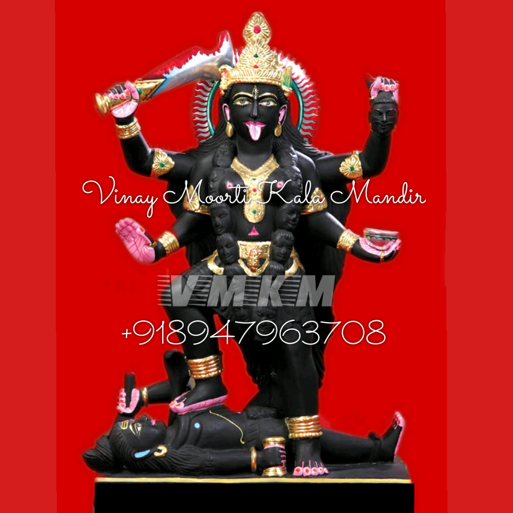 Kali Mata Marble Murti - Finishing: Carving