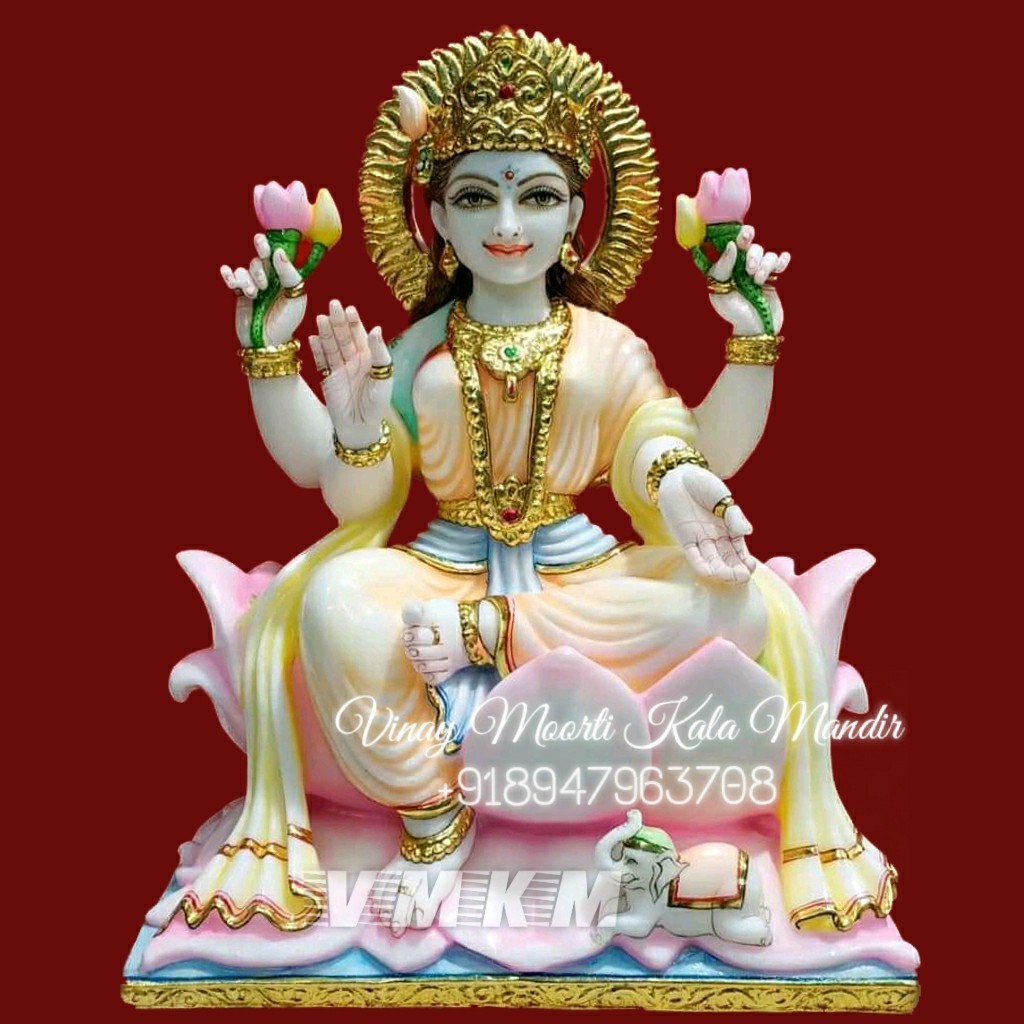 Lakshmi Ji Marble Statue - Feature: Durable